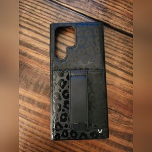 Samsung S22 Ultra Walli case Black Leopard